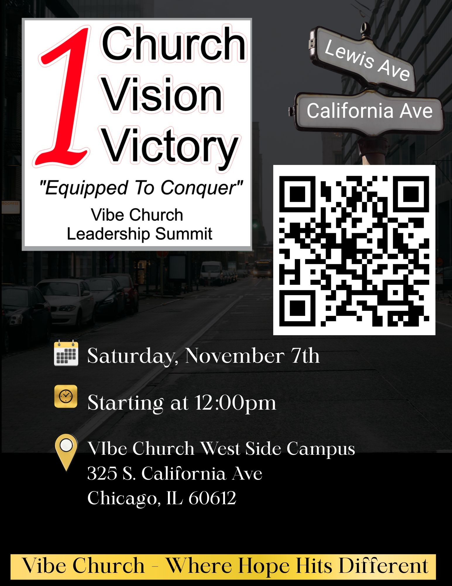 Vibe Church Leadership Summit — 1 Church, 1 Vision, 1 Victory