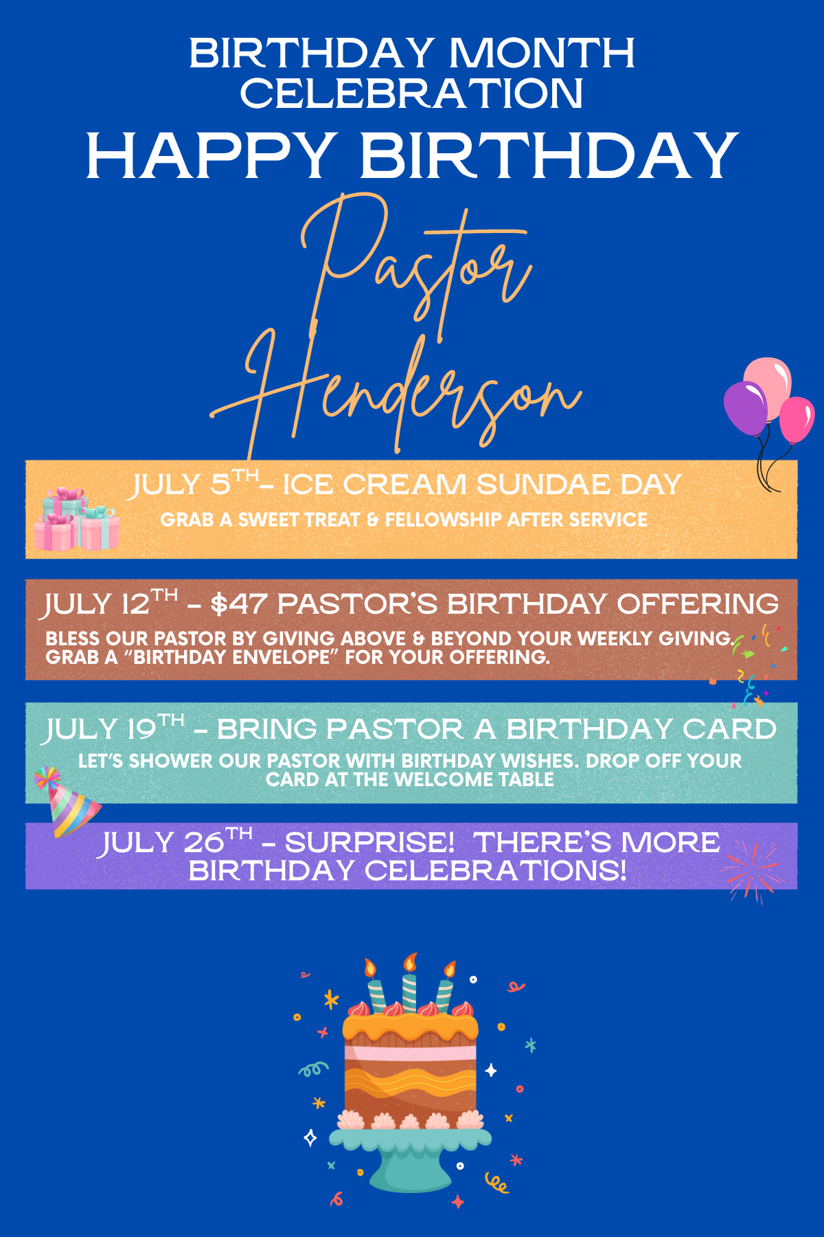 Birthday Month Celebration