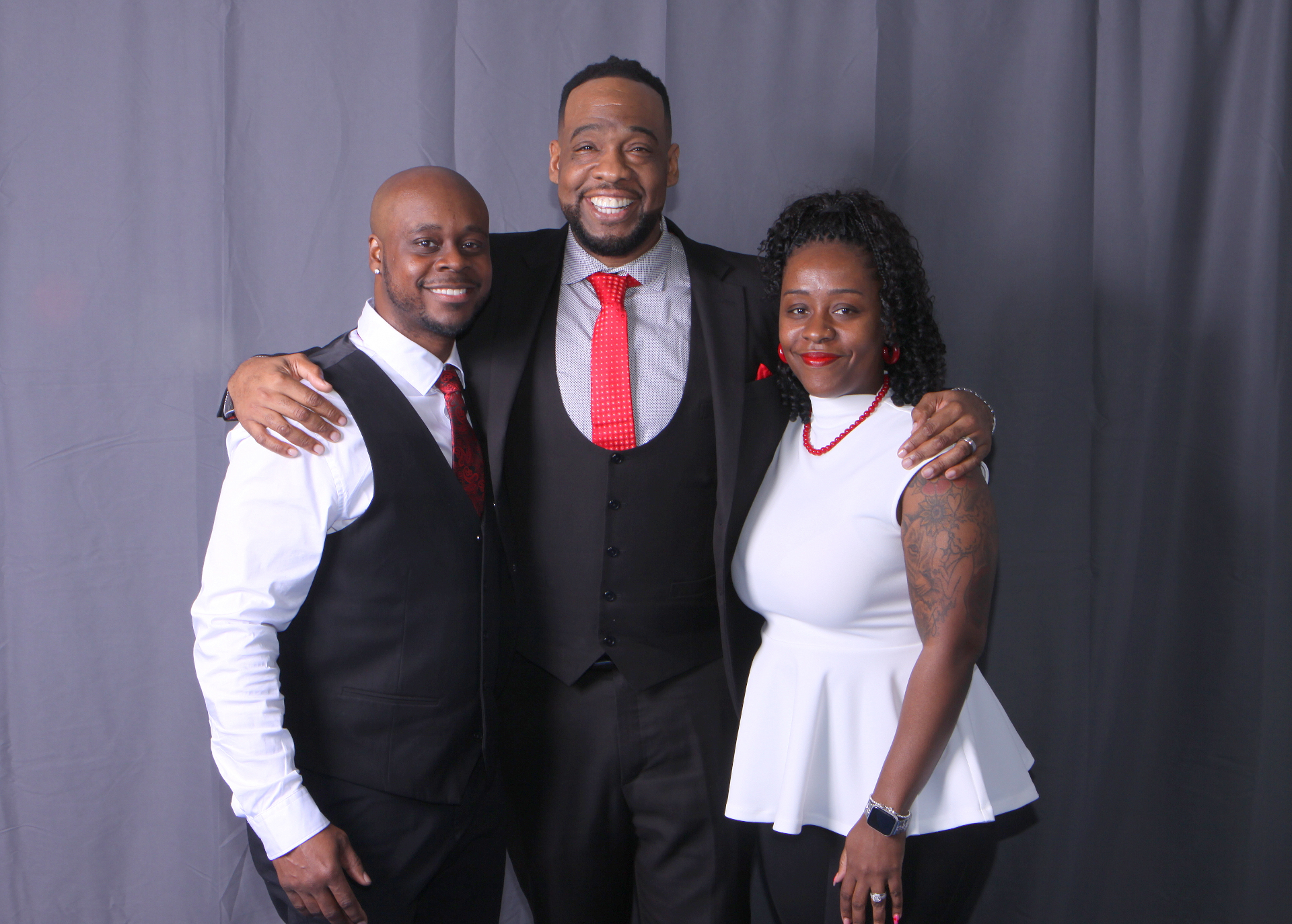 Pastor Henderson with the Oscar family