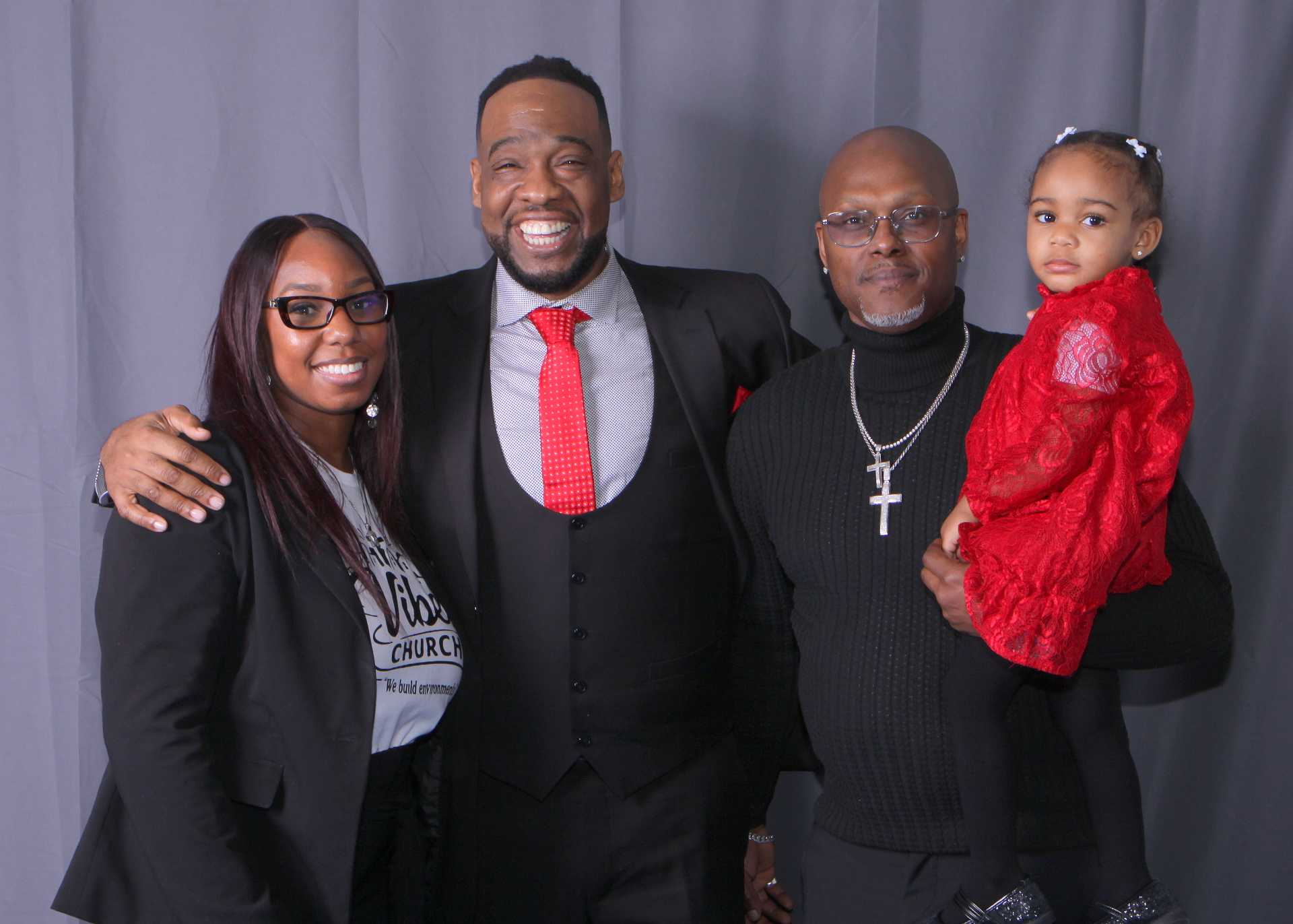 Pastor Henderson with church family